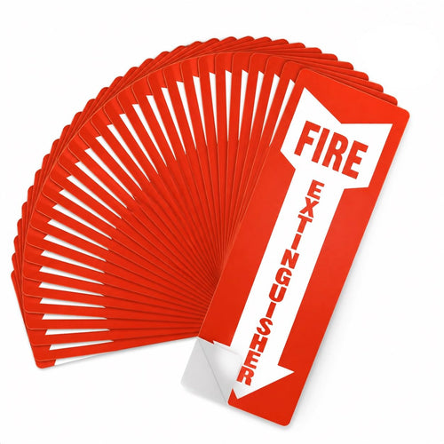 Fire Extinguisher Arrow Stickers 24 Pack, 11.8 x 4 Inch Vinyl