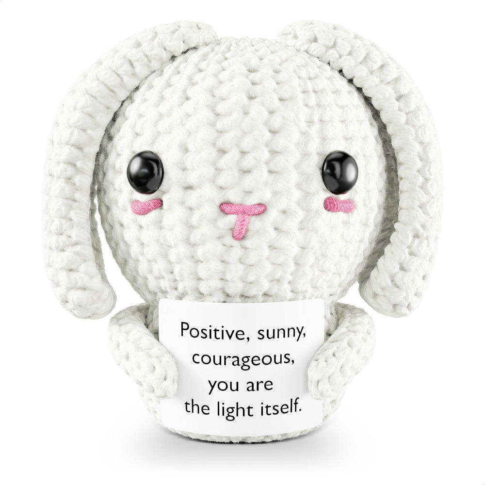 Handcrafted Crochet Bunny Plush with Message Card