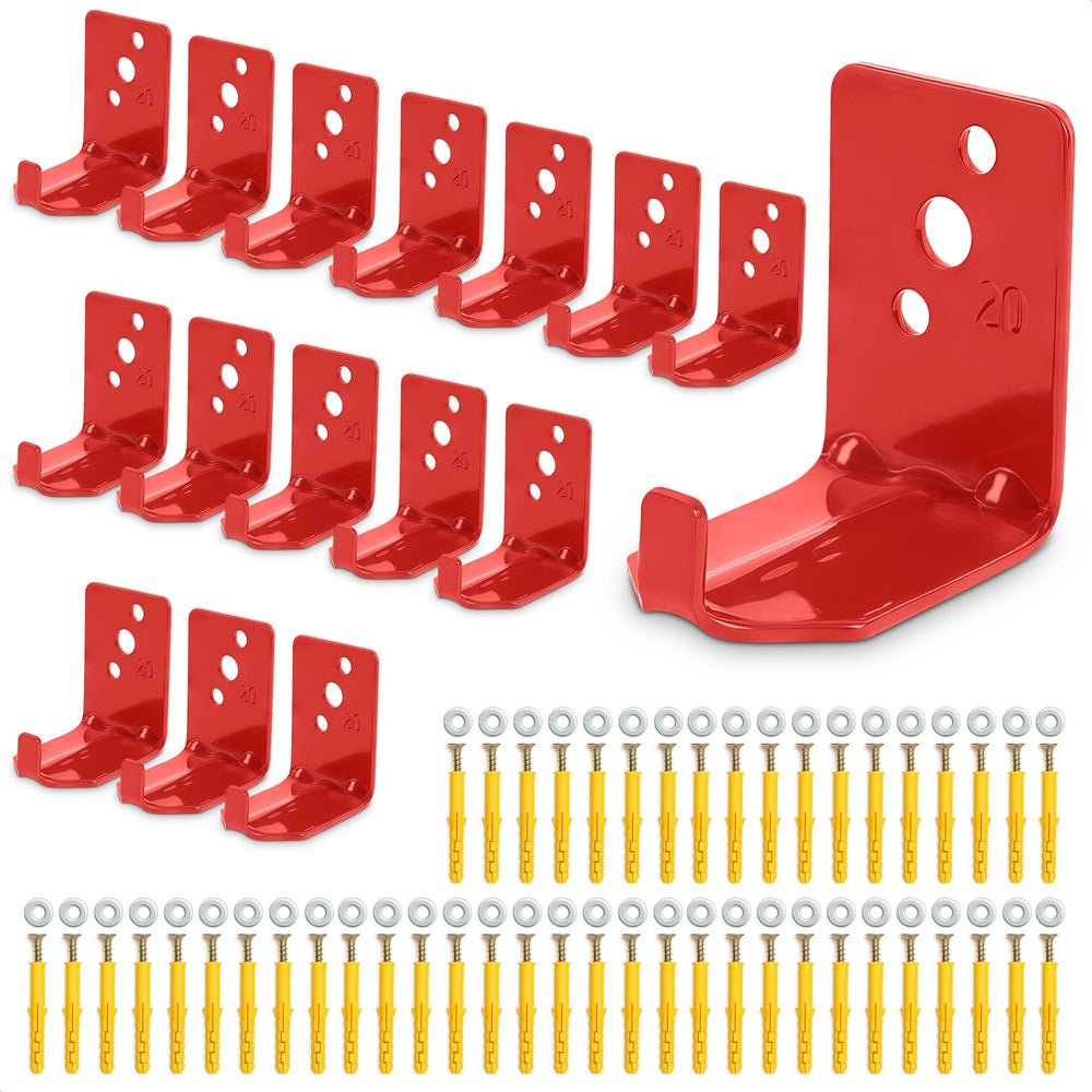 Fire Extinguisher Wall Brackets 16 Pack, Rated to 20 lb