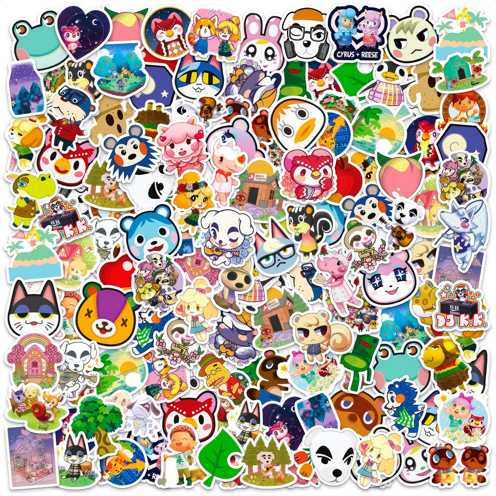 150 Cute Animal Vinyl Stickers for Water Bottles and Laptops