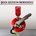 Fire Extinguisher Wall Brackets, 20 Lb Steel, Red, 8 Pack
