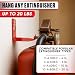 Fire Extinguisher Wall Brackets, 20 Lb Steel, Red, 8 Pack