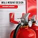 Fire Extinguisher Wall Brackets, 20 Lb Steel, Red, 8 Pack