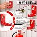 Fire Extinguisher Wall Brackets, 20 Lb Steel, Red, 8 Pack
