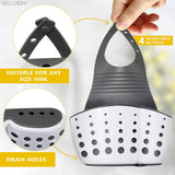 Over-Faucet Silicone Sponge Holder, Adjustable Sink Caddy