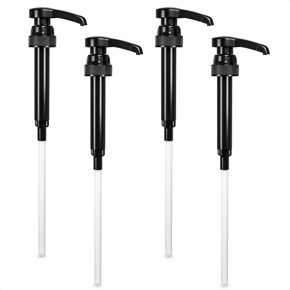 Lockable Syrup Pumps 4 Pack, 12.7 Inch for 750 ml Bottles