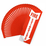 Fire Extinguisher Arrow Stickers 24 Pack, 11.8 x 4 Inch Vinyl