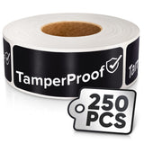 Tamper Proof Stickers 250 Pack, 1 x 3 Inch Black