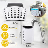 Over-Faucet Silicone Sponge Holder, Adjustable Sink Caddy