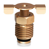 Brass Petcock Drain Valve for Air Compressors, 1/4 NPT Male