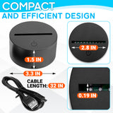 16-Color LED Display Base for Acrylic Inserts, USB or Battery