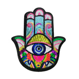 Sequin Hamsa Hand Iron-On Patch with Evil Eye, 9.5 x 7.9 Inch