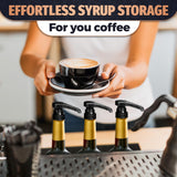 Black Syrup Pumps 16 Pack, 12.4 Inch Adjustable Lockable