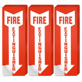 12 Pack Fire Extinguisher Vinyl Signs, 4 x 11.8 Inch