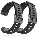 Silicone Bands for ID115Plus HR, 2 Pack Black