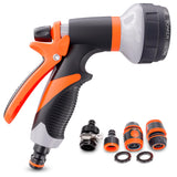 8-Pattern Heavy Duty Garden Hose Nozzle, 3/4 Inch