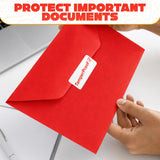 Tamper Proof Stickers, 1 x 3 Inch, White, 250 Pack