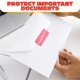 Tamper Proof Stickers, 1 x 3 Inch, Pink, 500 Pack