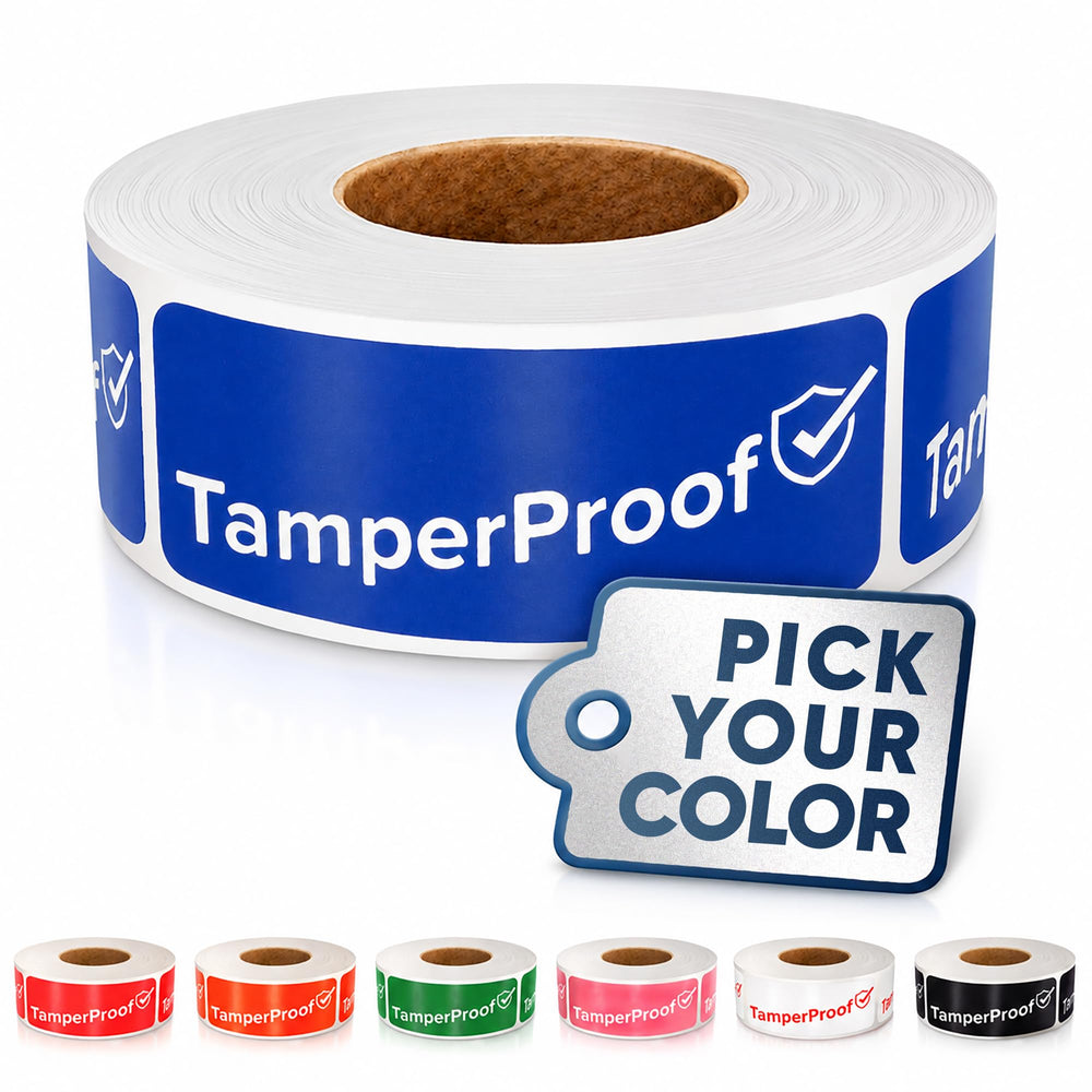 Blue Tamper-Evident Security Seals 250 Pack, 1 x 3 Inch