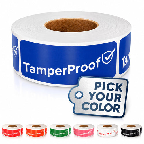 Blue Tamper-Evident Security Seals 250 Pack, 1 x 3 Inch