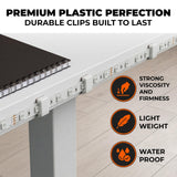 Adhesive Cable Clips 100 Pack, White Cord Holders