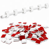 Adhesive Cable Clips 100 Pack, White Cord Holders