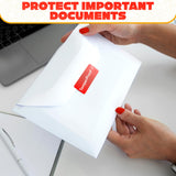 500 Red Tamper Evident Seal Stickers, 1 x 3 In, 2 Rolls