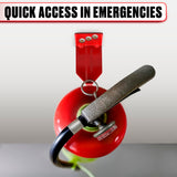 Fire Extinguisher Wall Brackets, 20 Lb Steel, Red, 4 Pack