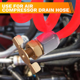 Brass Petcock Drain Valve for Air Compressors, 1/4 NPT Male
