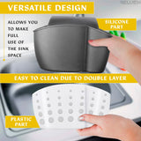 Over-Faucet Silicone Sponge Holder, Adjustable Sink Caddy