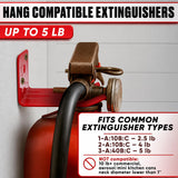 Fire Extinguisher Wall Hooks for 2.5-5 Lb Units, 2 Pack