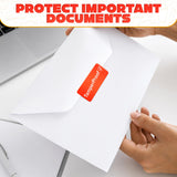 Tamper Proof Stickers, 1 x 3 Inch, Orange, 250 Pack