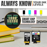 215 Replacement Ink Cartridges, 5 Pack: 3 Black, 2 Tri-Color