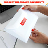 250 Red Tamper Proof Seal Stickers, 1 x 3 In Roll