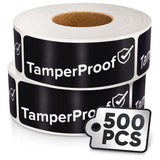 Tamper Proof Stickers 500 Pack, 1 x 3 Inch Black