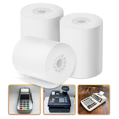Thermal Calculator Paper, 3 Rolls, 2 1/4 In Wide x 85 Ft