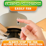 Ceiling Fan Direction Toggle Switch, 6-Pin, Prewired Leads