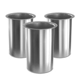 Stainless Steel Utensil Holders, 5.5 x 3.35 In, Set of 3