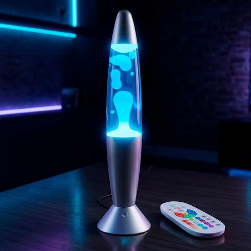 13.5 Inch LED Liquid Motion Lamp, 17 Colors, Remote