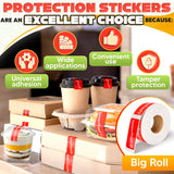 500 Red Tamper Evident Seal Stickers, 1 x 3 In, 2 Rolls
