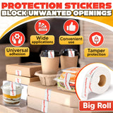 Tamper Proof Stickers, 1 x 3 Inch, White, 500 Pack