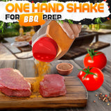 32 Oz Seasoning Shakers with Red Dual Flip Lids, Set of 2
