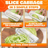 Dual Blade Cabbage Shredder, 11.8 Inch Stainless Steel