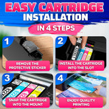 822XL Ink Cartridges, High Capacity, 5 Pack