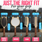 Hair Detangler Brush Set 4 Piece with Cat Mirror, Assorted
