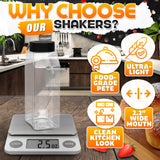 32 Oz Seasoning Shakers with Black Lids, 2 Pack