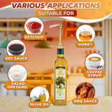 Coffee Syrup Pumps for 750 Ml Bottles, Gold, 6 Pack