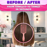 Pink Vented Detangling Brush for Blow Drying and Wigs