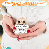 Handmade Crochet Potato Plush with Encouragement Card, 3.14 In