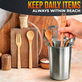 Stainless Steel Utensil Holders, 5.5 x 3.35 In, Set of 3